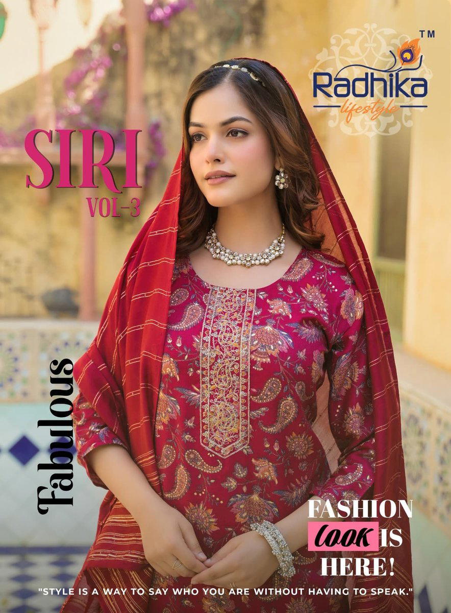 SIRI VOL 3 BY RADHIKA LIFESTYLE DESIGNER SALWAR SUIT WHOLESALER IN INDIA 1