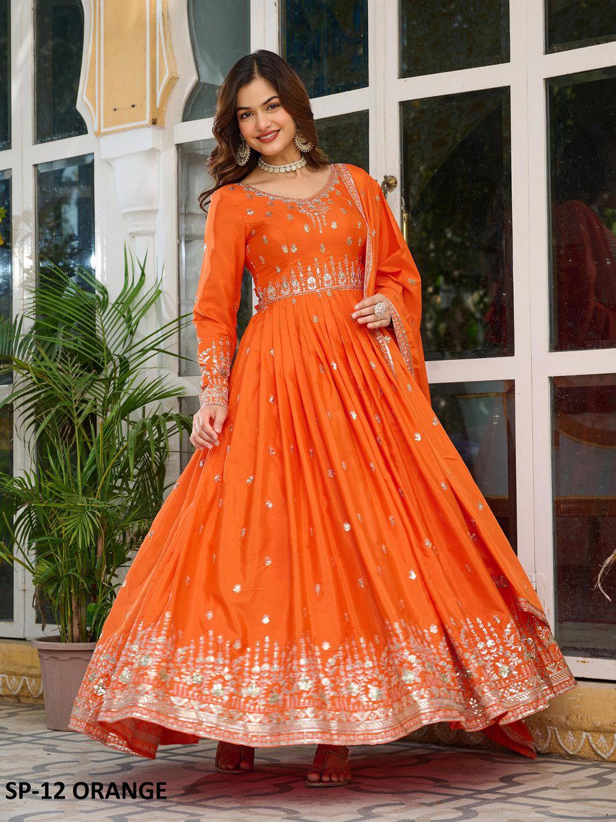 SP-12 BY SP DESIGNER AMERICAN SILK SALWAR SUIT WHOLESALER IN INDIA 1
