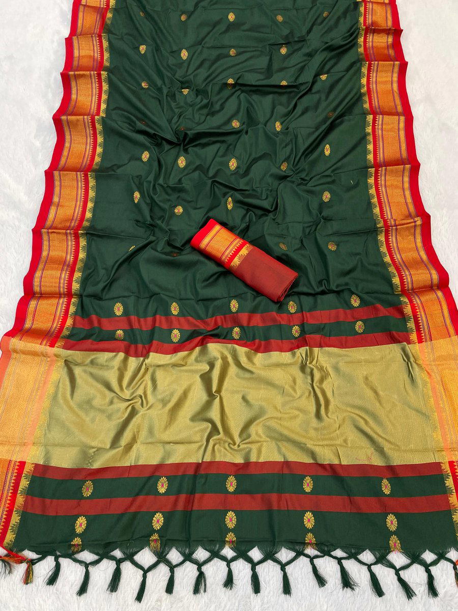 STAR PAITHANI BY PSW DESIGNER COTTTON SILK SAREES WHOLESALER IN INDIA 1