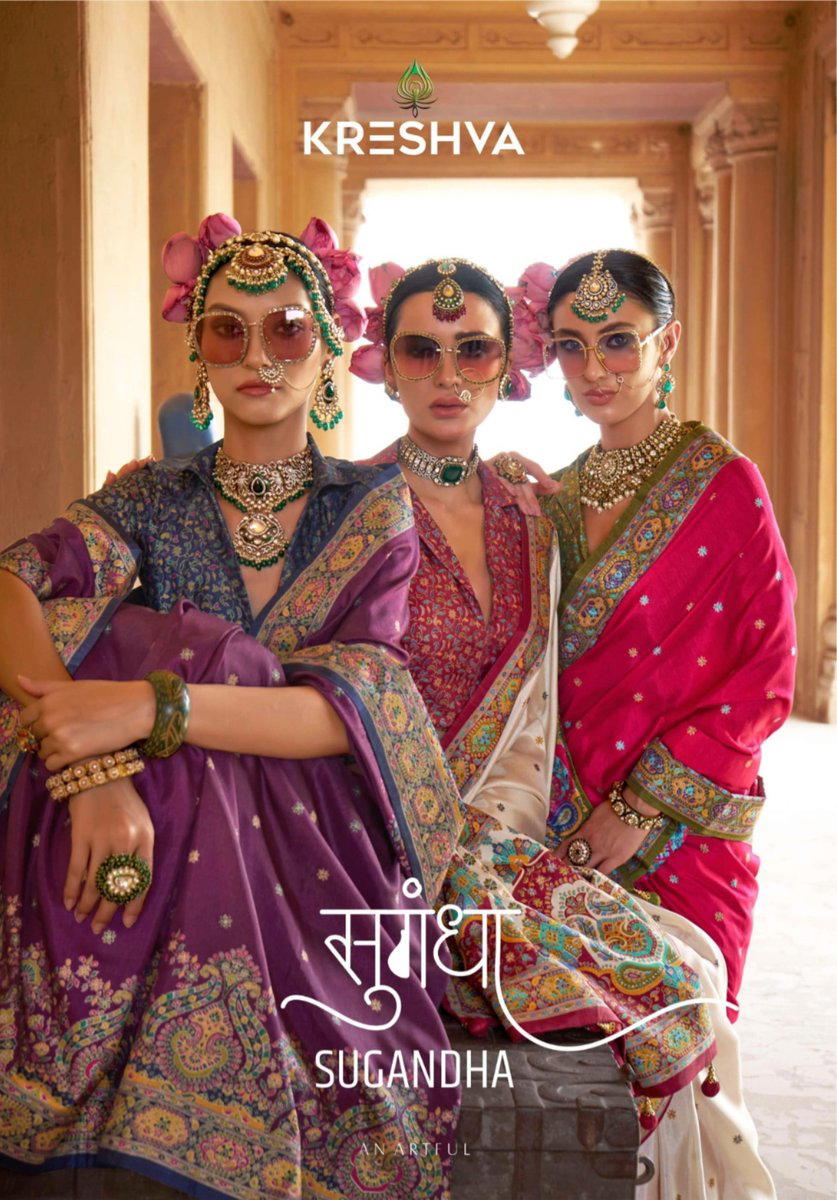 SUGANDHA BY KRESHVA DESIGNER SILK SAREES WHOLESALER IN INDIA 1