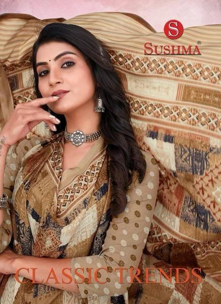 CLASSIC TRENDS BY SUSHMA CRAPE SAREE MANUFACTURER IN INDIA 1