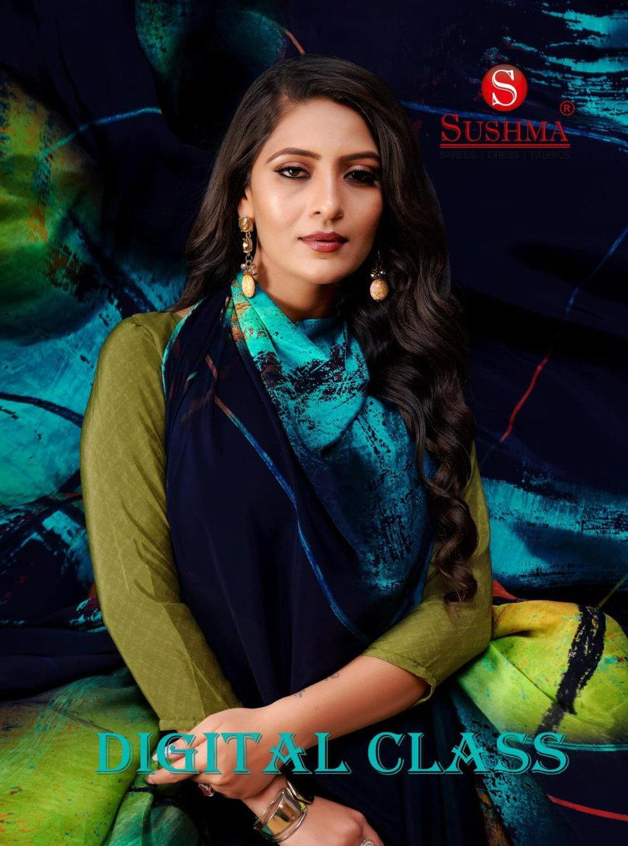 SUSHMA DIGITAL CLASS 9901A TO 9907 DESIGNER DIGITAL PRINTED SAREE WHOLESALER IN INDIA 1