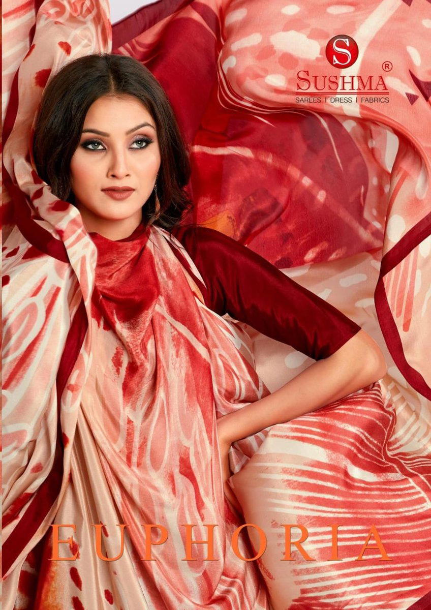 SUSHMA EUPHORIA 8801A TO 8810B DESIGNER PRINTRD SAREE WHOLESALER IN INDIA 1