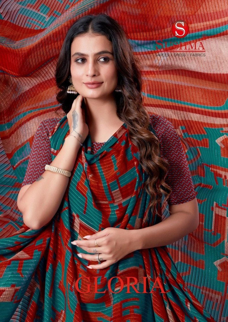 SUSHMA GLORIA 9601A TO 9602B DESIGNER SAREE WHOLESALER IN INDIA 1