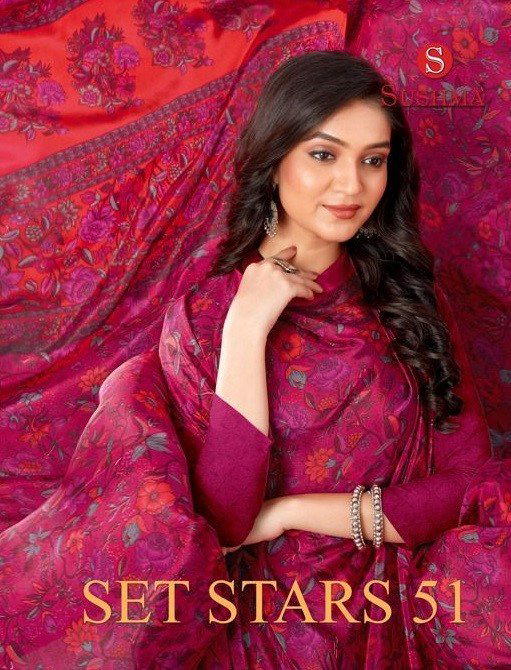 SET STARS 51 BY SUSHMA CRAPE SAREE WHOLESALER IN INDIA 1