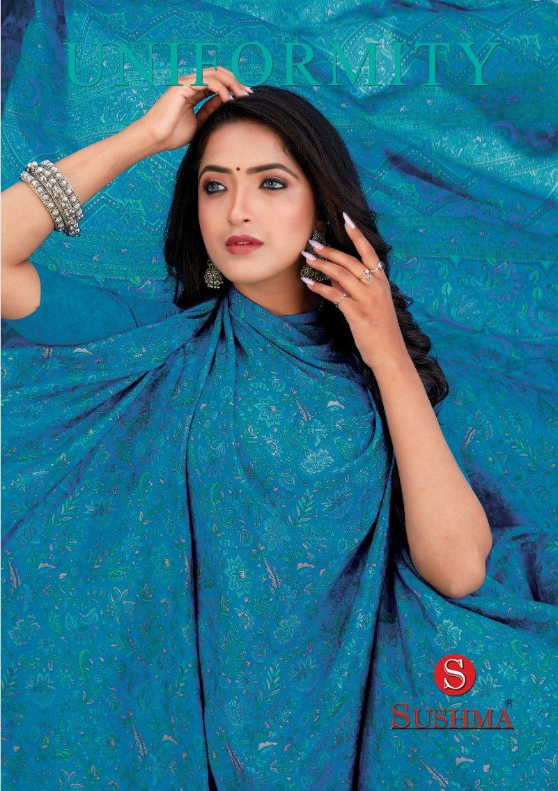 UNIFORMITY BY SUSHMA CRAPE SAREE MANUFACTURER IN INDIA 1