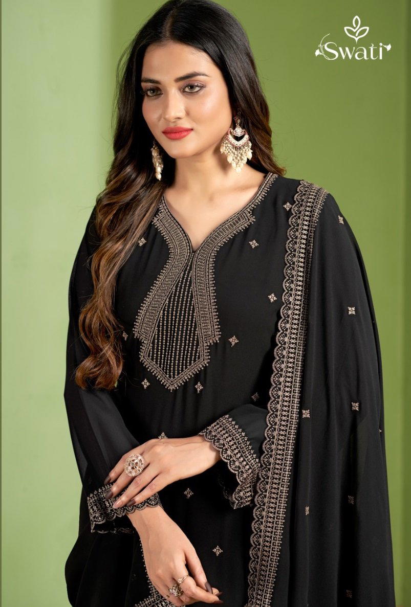 SWAGAT SWATI 2001 TO 2005 DESIGNER GEORGETTE SALWAR SUIT WHOLESALER IN INDIA 1