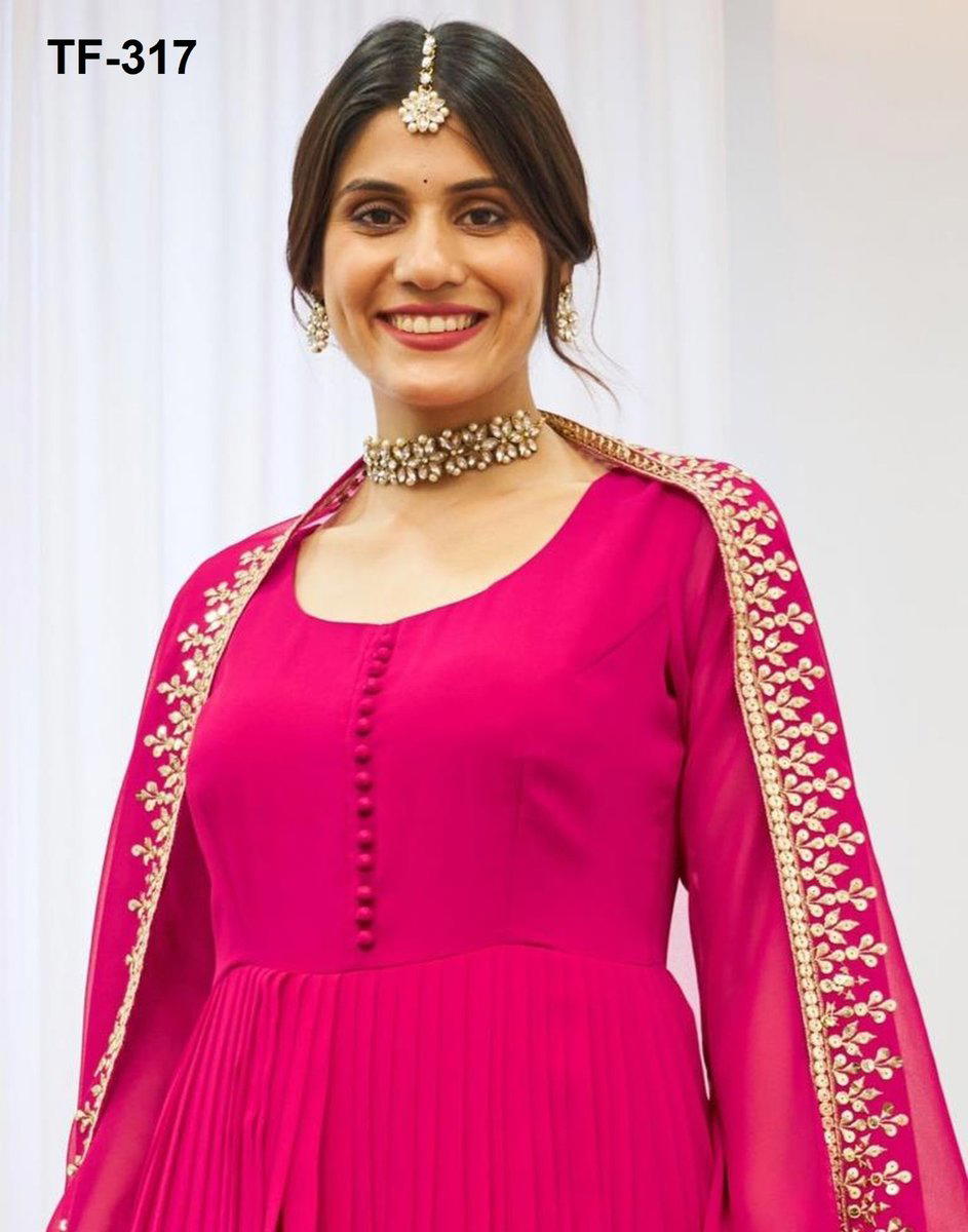 ARYA TF-317 DESIGNER GEORGETTE GOWN WHOLESALER IN INDIA 1