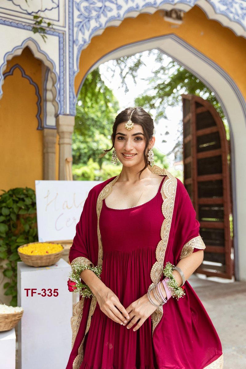 ARYA TF-335 DESIGNER RAYON GOWN WHOLESALER IN INDIA 1