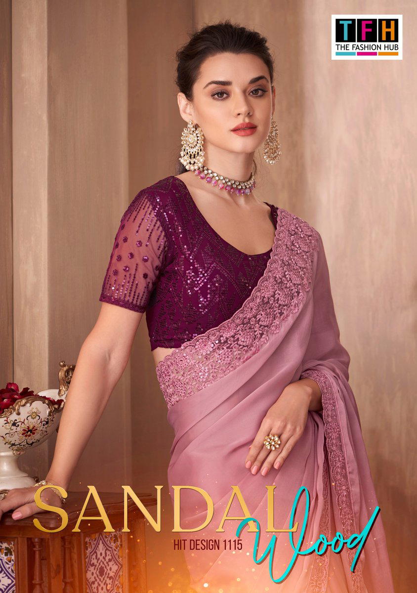 SANDALWOOD HIT DESIGN 1115 BY TFH SILK SAREE WHOLESALER IN INDIA 1