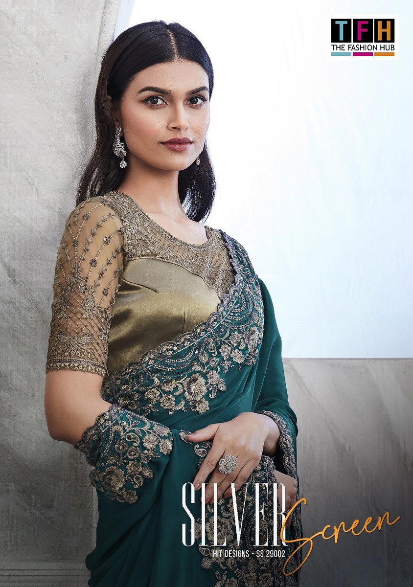 TFH SILVER SCREEN HIT DESIGNS 29002 COLOUR'S 29002A TO 29002F DESIGNER SILK SAREE WHOLESALER IN SURAT 1
