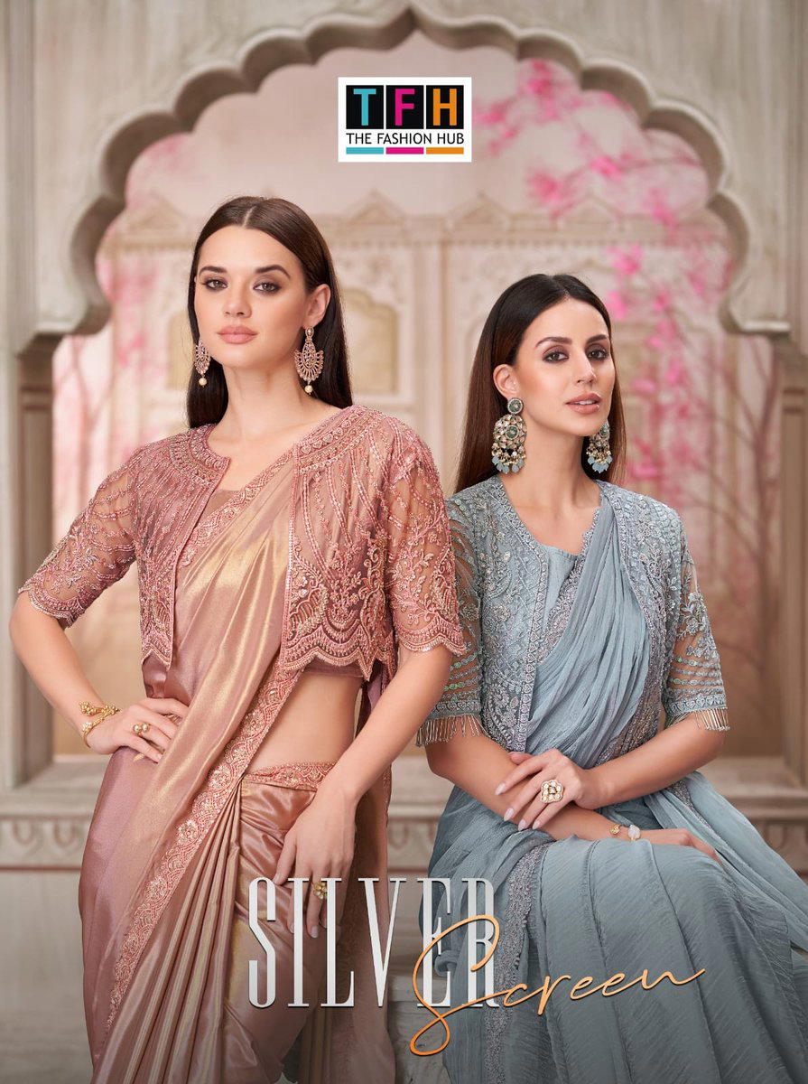 TFH SILVER SCREEN VOL-21 31001 TO 31018 DESIGNER SAREE WHOLESALER IN INDIA 1