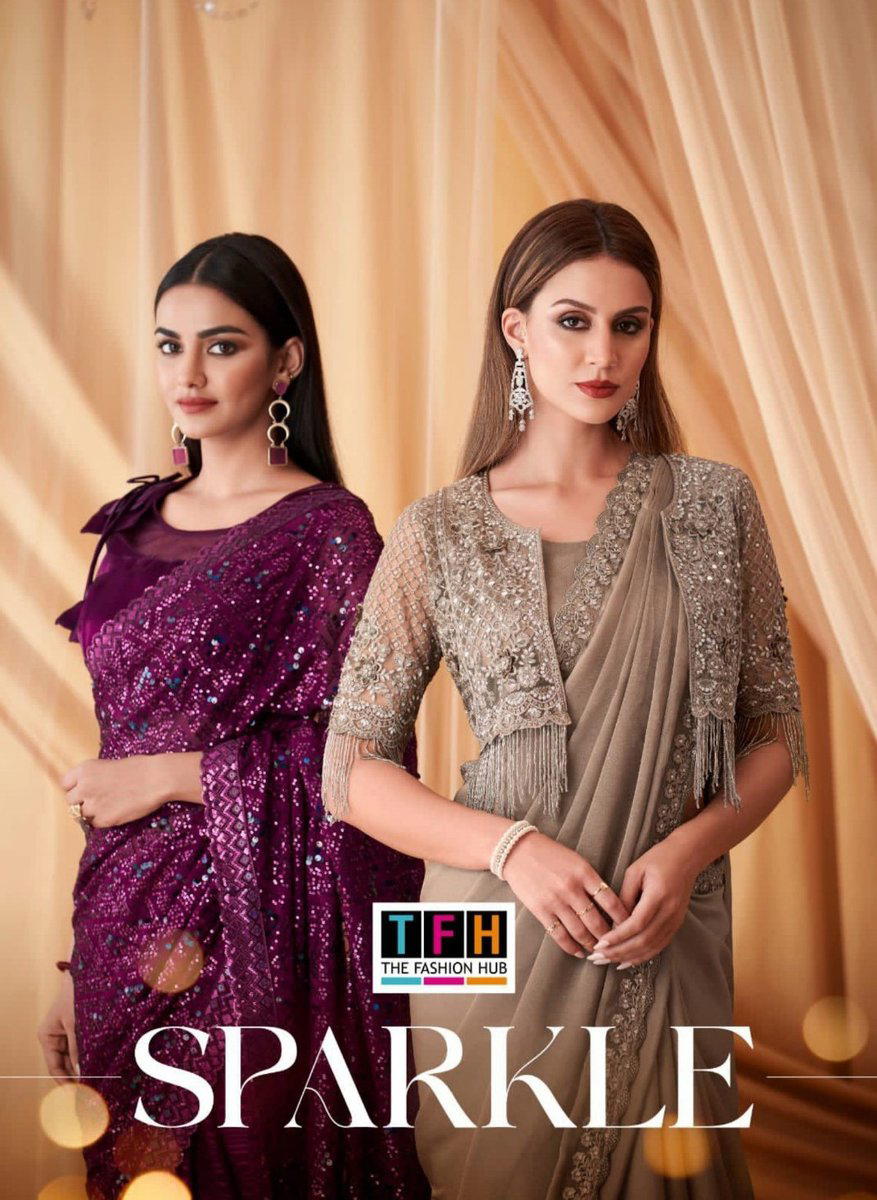 SPARKLE VOL-04 BY TFH GEORGETTE SAREE MANUFACTURER IN INDIA 1