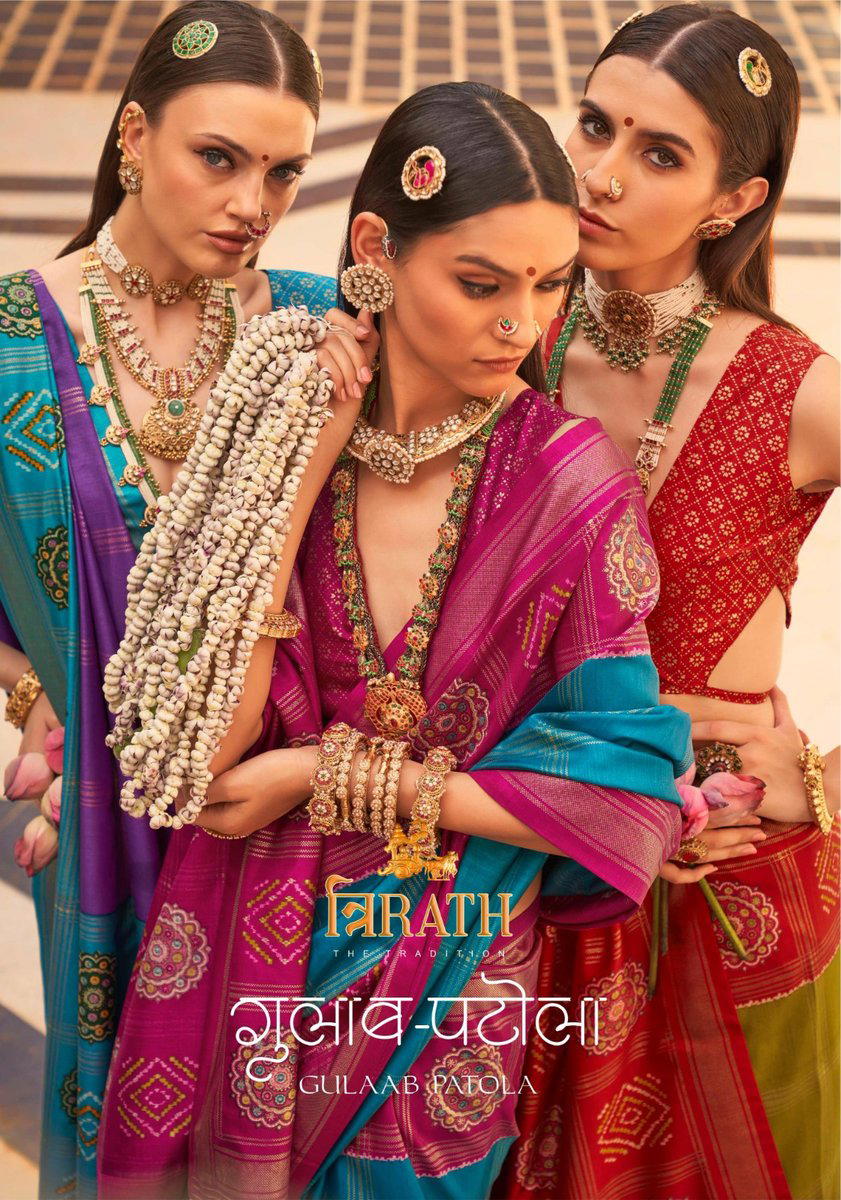 TRIRATH GULAAB PATOLA 10276 TO 10284 DESIGNER SILK SAREE WHOLESALER IN SURAT 1