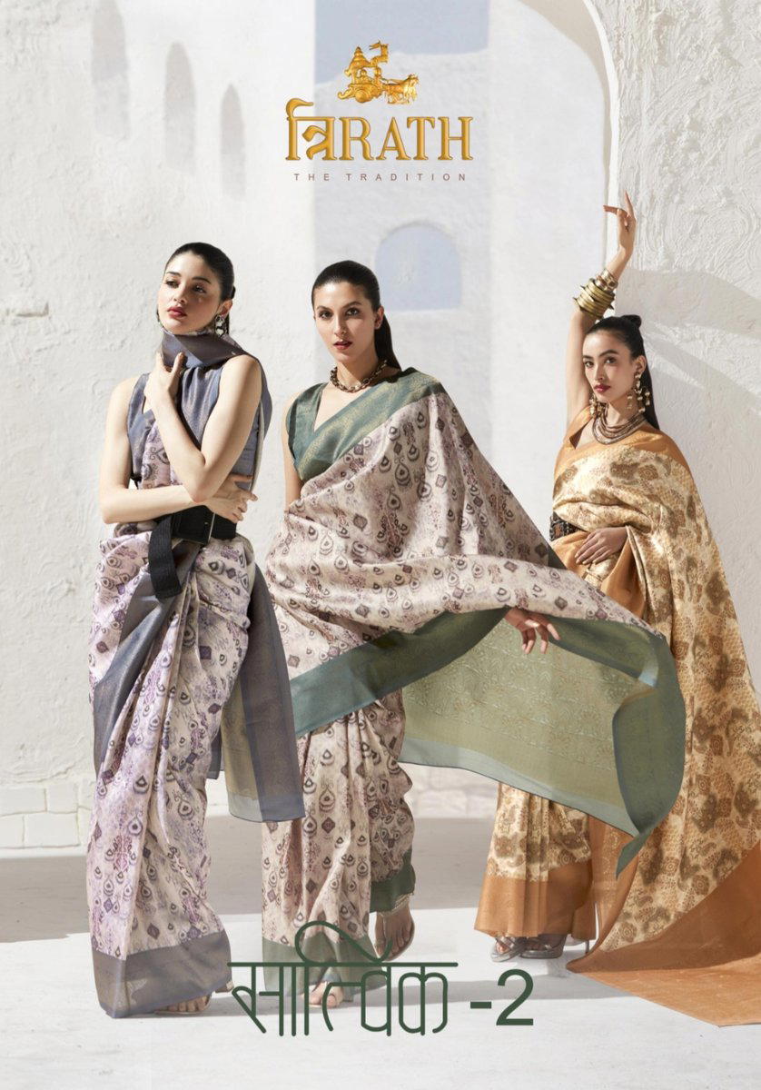 TRIRATH SATVIK VOL-02 10479 TO 10486 DESIGNER SILK SAREE WHOLESALER IN INDIA 1