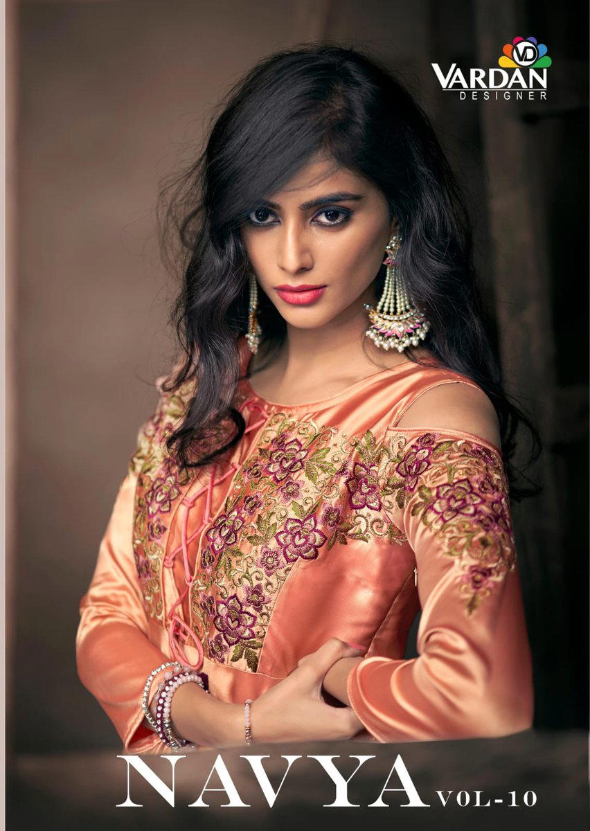 VARDAN NAVYA VOL-10 DESIGNER SILK GOWN WHOLESALER IN INDIA 1