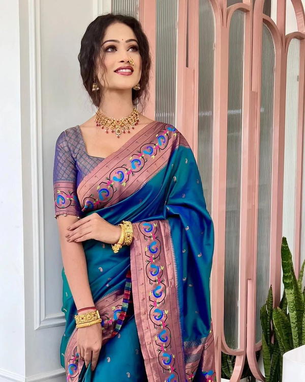 MURTI NX HARMONY PAITHANI DESIGNER SILK SAREE WHOLESALER IN SUART