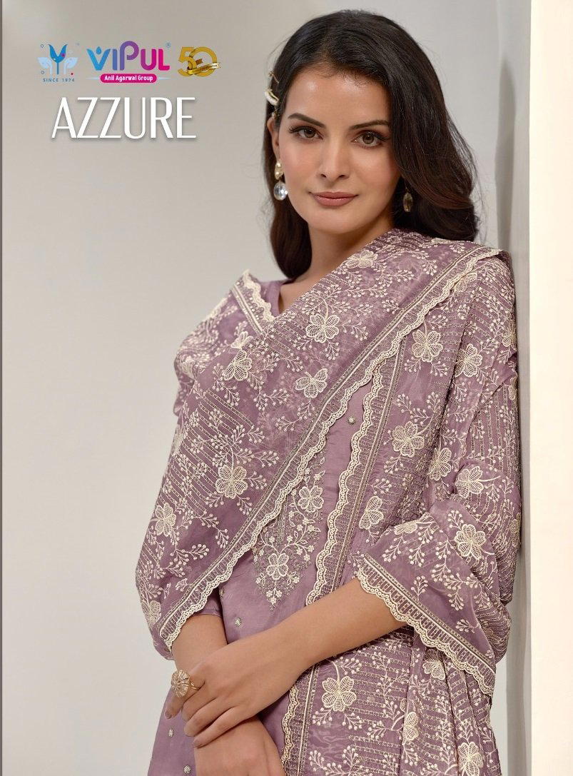 VIPUL AZZURE 5951 TO 5956 DESIGNER PRINTED SALWAR SUIT WHOLESALER IN SUART 1