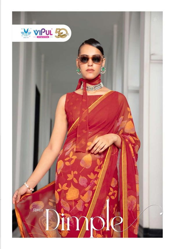 VIPUL DIMPLE 84204 TO 84215 DESIGNER GEORGETTE SAREE WHOLESALER IN INDIA