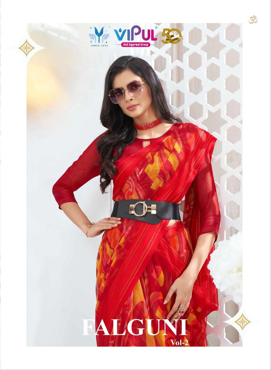 VIPUL FALGUNI VOL-02 83403 TO 83411 DESIGNER GEORGETTE SAREE WHOLESALER IN SURAT 1