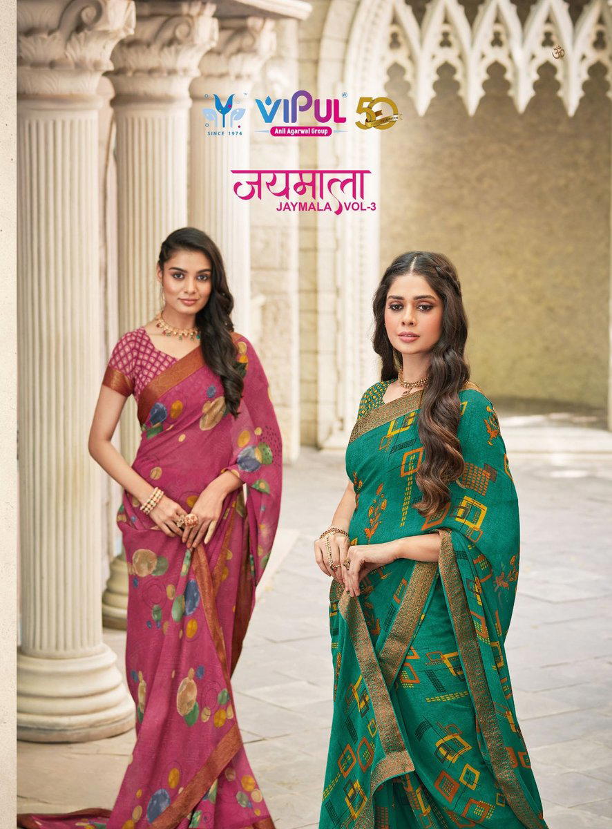 JAYMALA VOL-03 BY VIPUL GEORGETTTE SAREE WHOLESALER IN INDIA 1