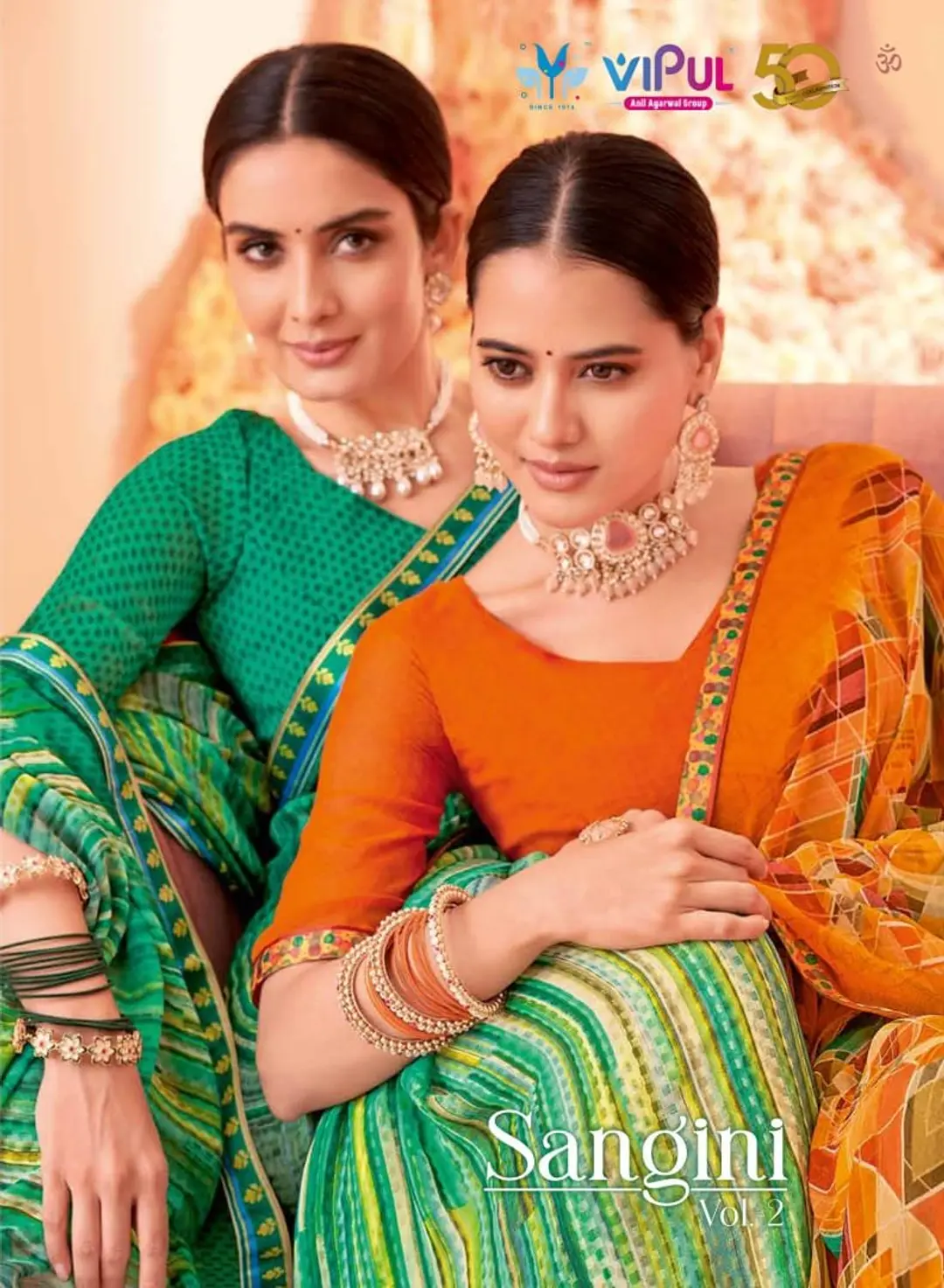 VIPUL SANGINI VOL-02 85005 TO 85022 DESIGNER GEORGETTE SAREE WHOLESALER IN INDIA 1
