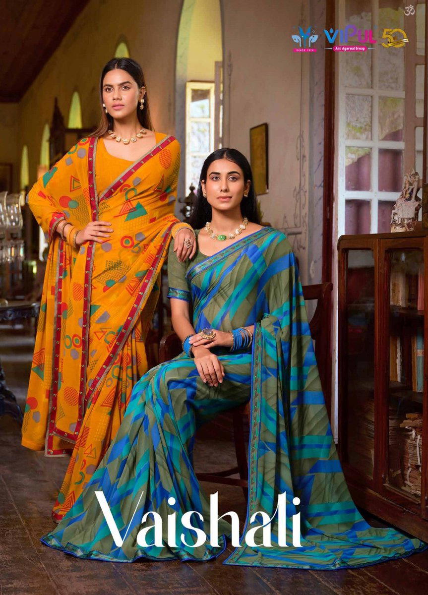 VAISHALI BY VIPUL GEORGETTE SAREE WHOLESALER IN INDIA 1