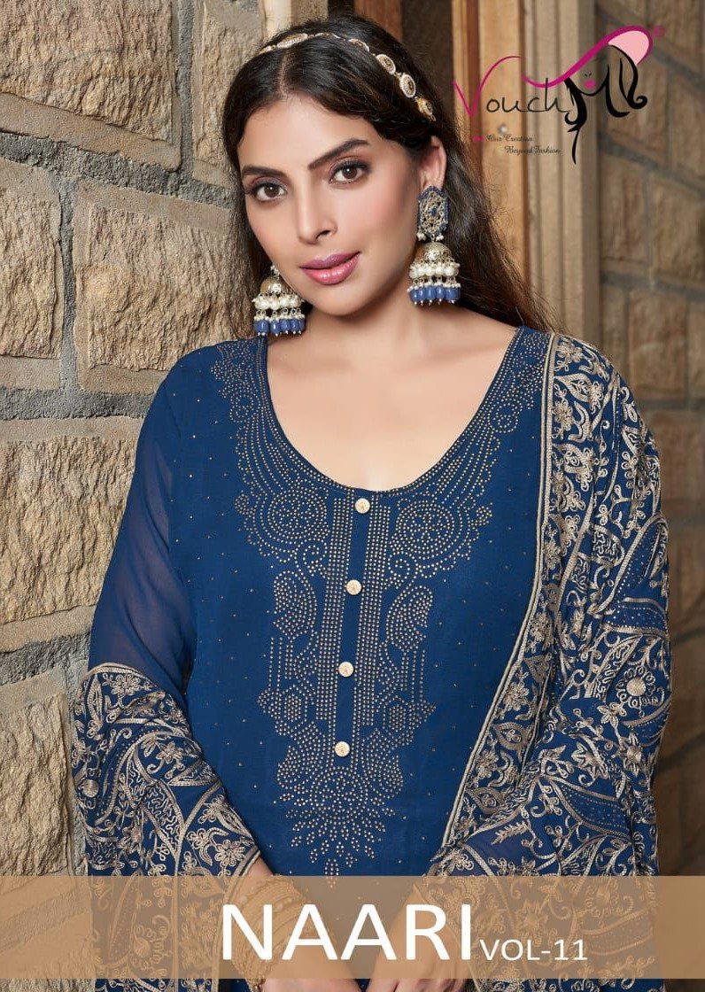NAARI VOL-11 BY VOUCH GEORGETTE SAREE MANUFACTURER IN INDIA 1