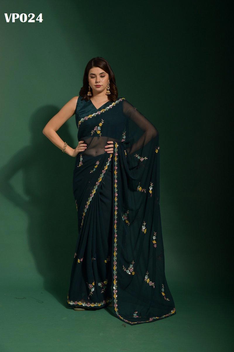 KABIRI BY FASHION BERRY GEORGETTE SAREE WHOLESALER IN INDIA 1