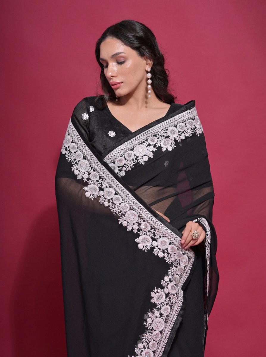 FASHION BERRY SUNDARI WHITE VP339 TO VP342 DESIGNER GEOREGETTE SAREE WHOLESALER IN SURAT 1