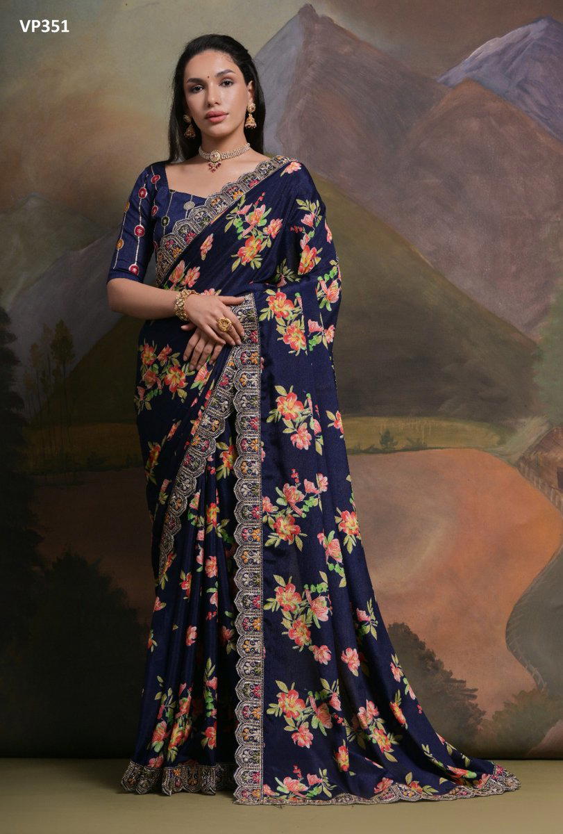 FASHION BERRY MYRA VP350 TO VP353 DESIGNER PRINTED SAREE WHOLESALER IN INDIA 1