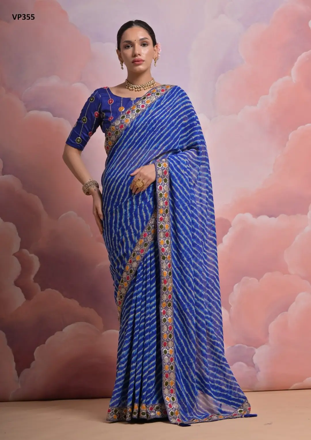 FASHION BERRY PARI VP355 TO VP358 DESIGNER GEORGETTE SAREE WHOLESALER IN INDIA 1