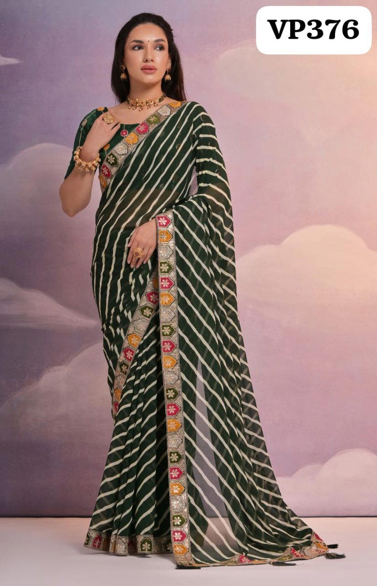 FASHION BERRY JIVIKA VP375 TO VP378 DESIGNER GEORGETTE SAREE WHOLESALER IN INDIA 1