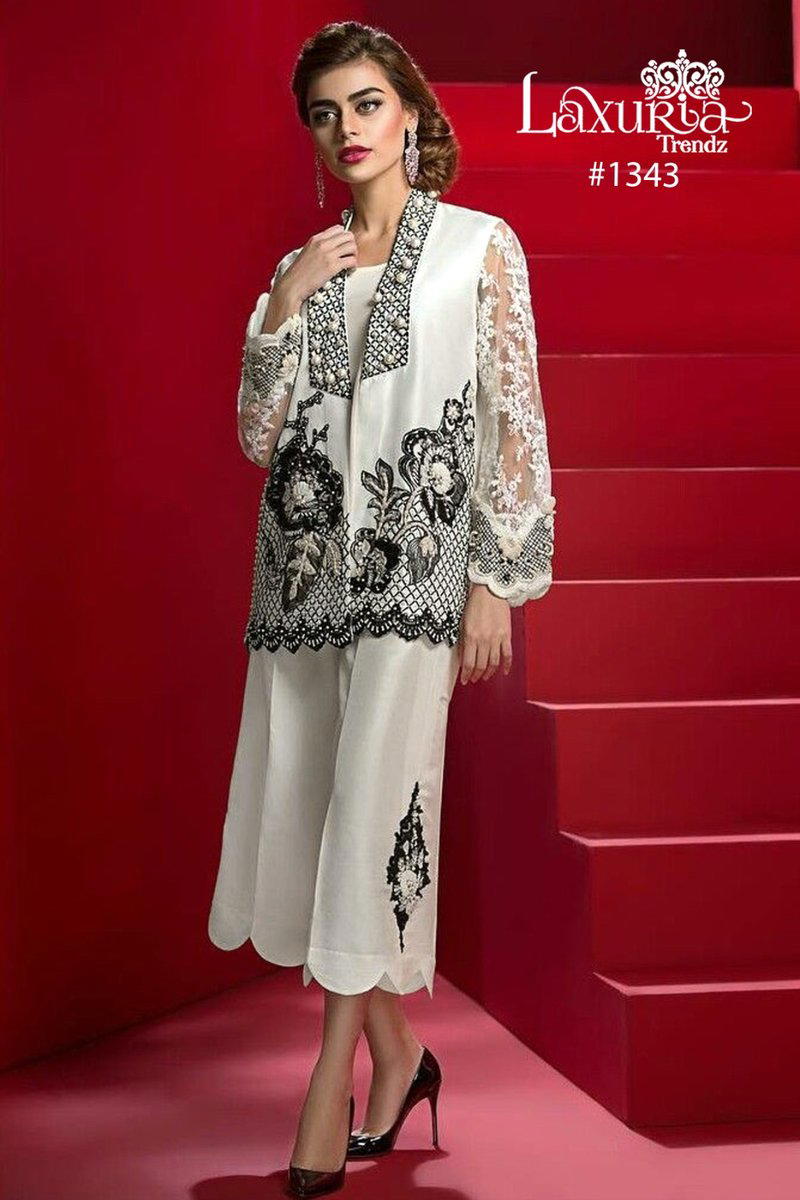D.NO.1343 BY LAXURIA TRENDZ GORGEOUS HANDWORK WESTERN WEAR WHOLESALER IN INDIA 1