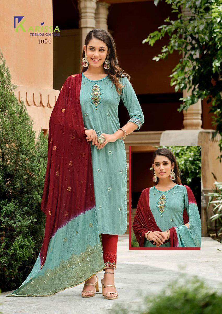 ANUSHKA BY KARISSA RAYON SALWAR KAMEEZ WHOLESALER IN INDIA 1