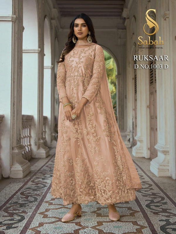 RUKSAAR -1003 COLOUR BY SABAH BUTTERFLY NET SALWAR KAMEEZ MANUFACTURER IN INDIA