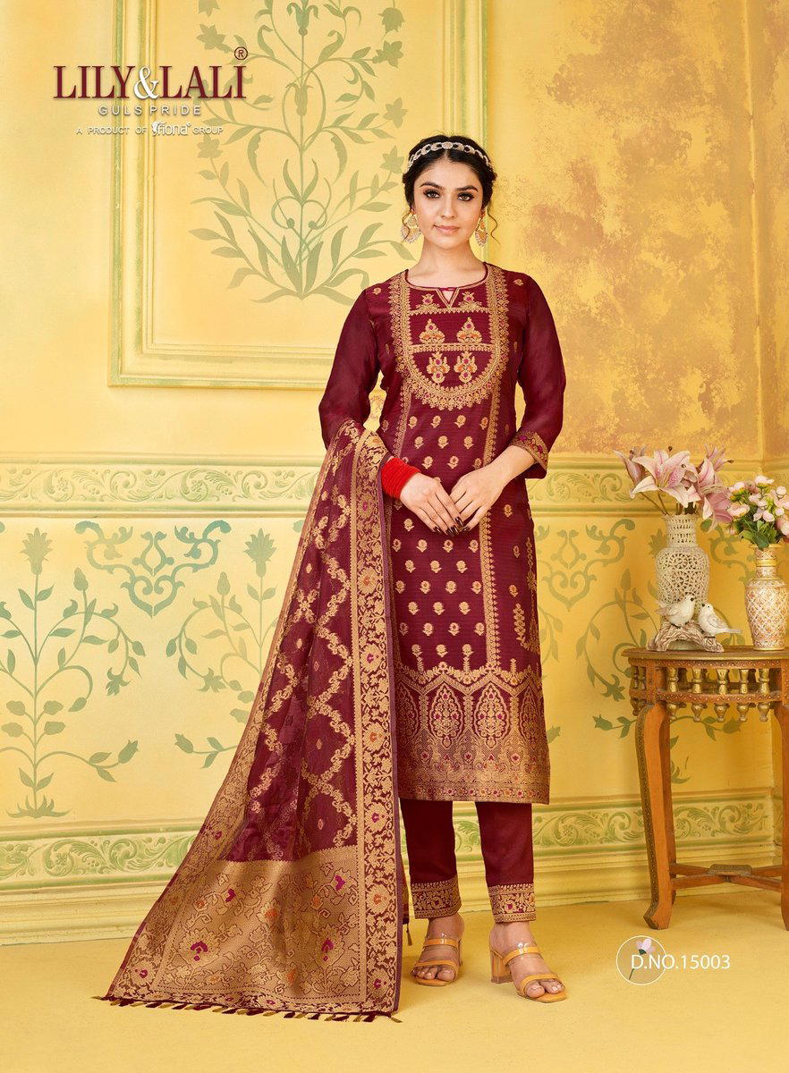 SILKYNESS BY LILLY STYLE OF INDIA JACQUARD SALWAR KAMEEZ WHOLESALER IN INDIA 1