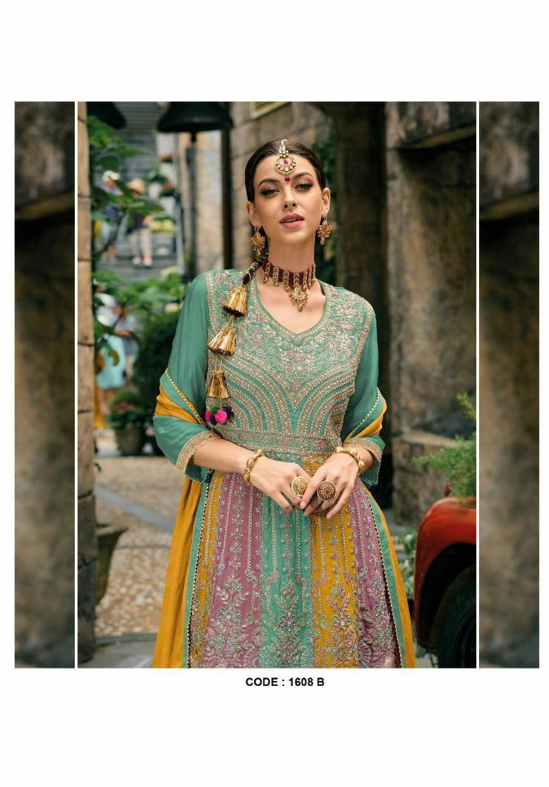 BARBIE DNO:- 1608 BY EBA LIFESTYLE EMBROIDERY SALWAR KAMEEZ WHOLESALER IN INDIA 1