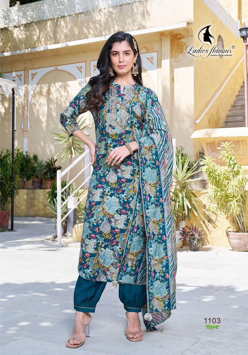 SAACHI BY LADIES FLAVOUR CHANDERI PRINTED SALWAR KAMEEZ MANUFACTURER IN INDIA 1
