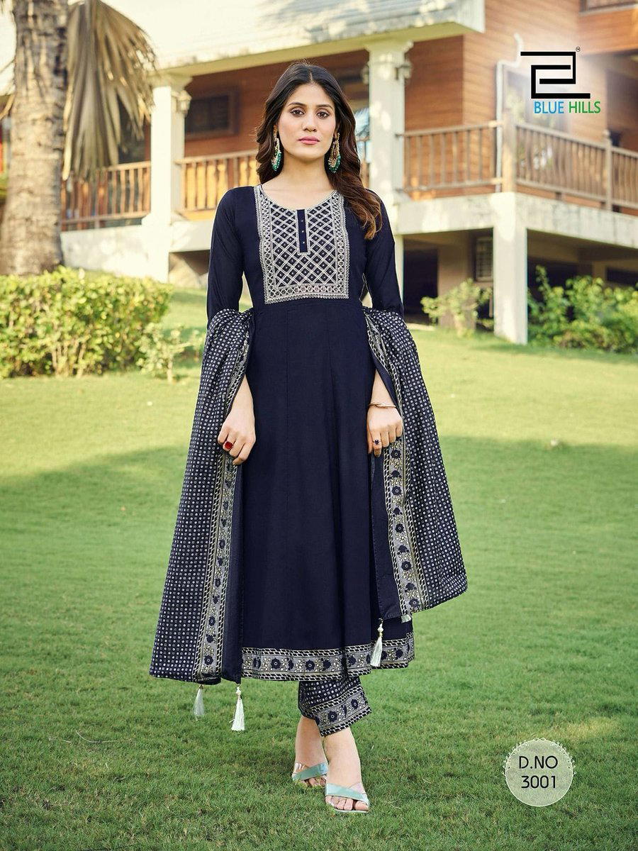 QUEEN 3.0 BY BLUE FASHION RAYON SALWAR KAMEEZ WHOLESLAER IN INDIA 1