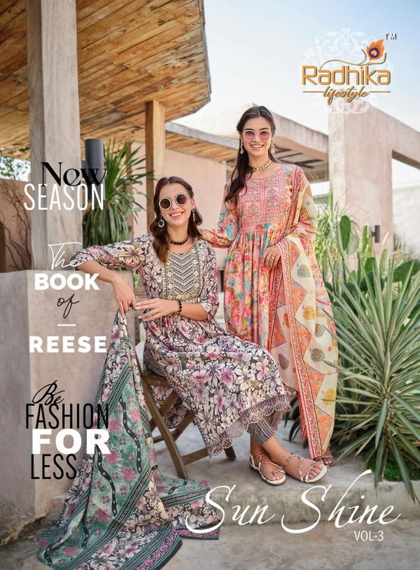 SUNSHINE vol-3 BY RADHIKA LIFESTYLE NAYRA CUT SALWAR KAMEEZ MANUFACTURER IN INDIA