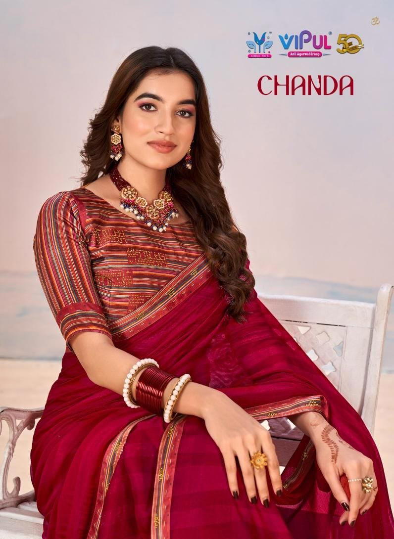 CHANDA BY VIPUL CHIFFON SAREE WHOLESALER IN INDIA 1