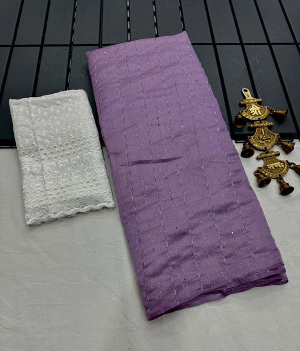 KORA BY MERAKI ORGANZA GEORGETTE SAREES WITH ALL OVER SEQUNCE AND FUR WORK ALKORA BY SAGAR IMPEX SILK SAREE WHOLESALER IN INDIA