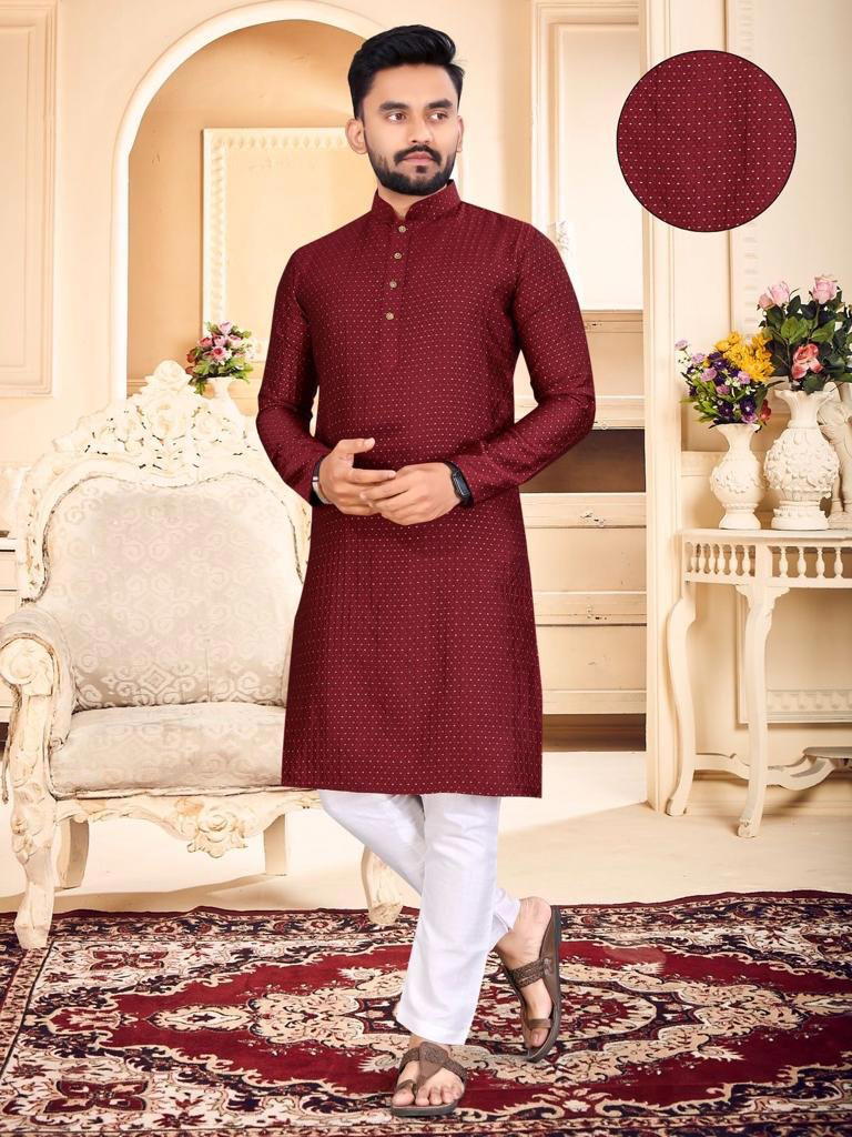 RAJWADI ASTAR BY SPARKLE COTTON KURTA PYJAMA MENS WEAR WHOLESALER IN INDIA 1