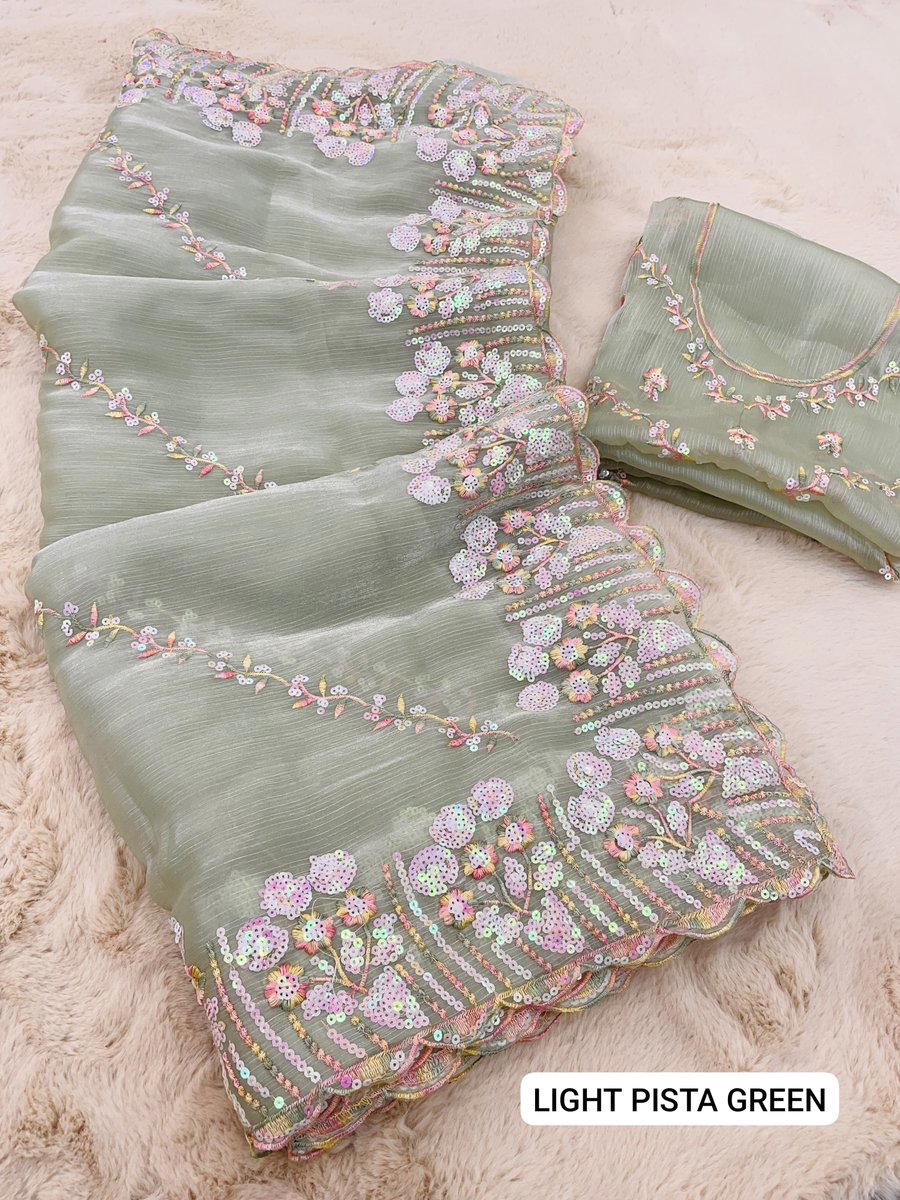 JK 755 BY SAGAR IMPEX PURE SOFT ZIMMY CHOO CHIFFON SILK SAREE MANUFACTURER IN INDIA 1
