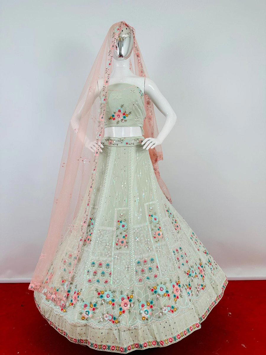 SIMRAN BY SAGAR IMPEX GEORGETTE LEHENGA CHOLI WHOLESALER IN INDIA 1