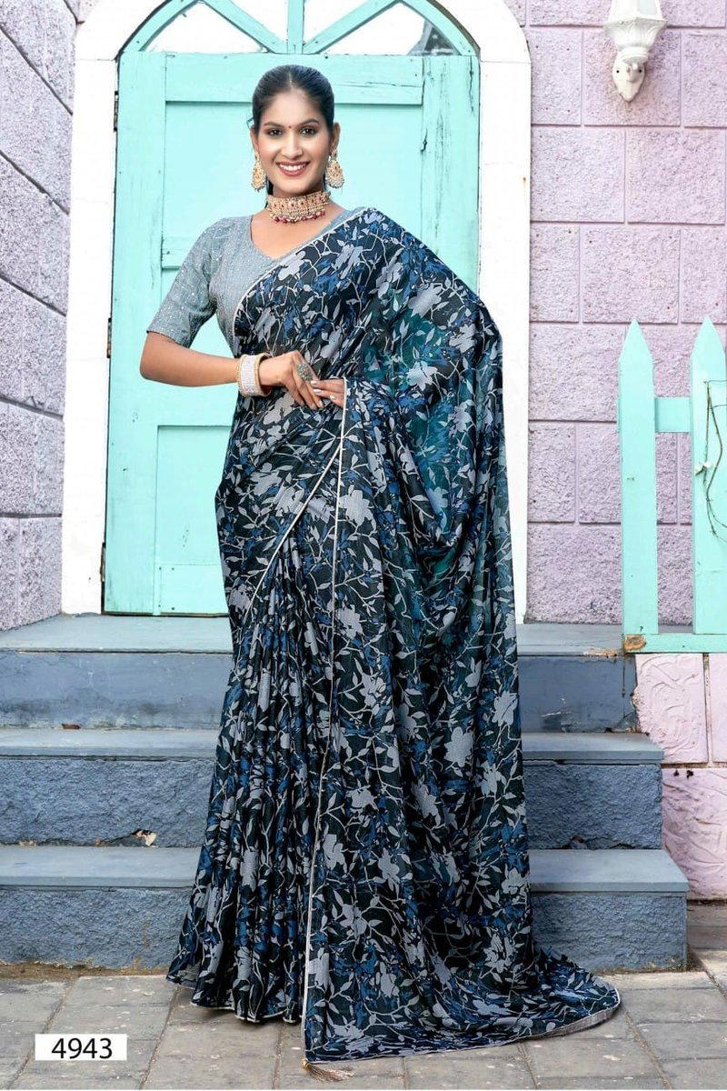 ARMANI BY 5D DESIGNER BRIGHT PATTERN BORDER SAREE MANUFACTURER IN INDIA 1