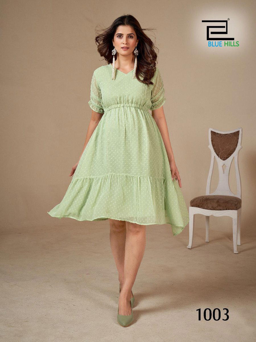 CHARMING BY BLUE HILLS UNIQUE SLEEVES PATTERN AND FRILL DESIGN WESTERN WEAR SUPPLIER IN SURAT 1