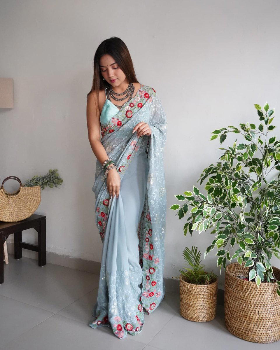 ATHIYA BY SHREE TRENDS GEORGETTE SAREE MANUFACTURER IN GUJARAT 1