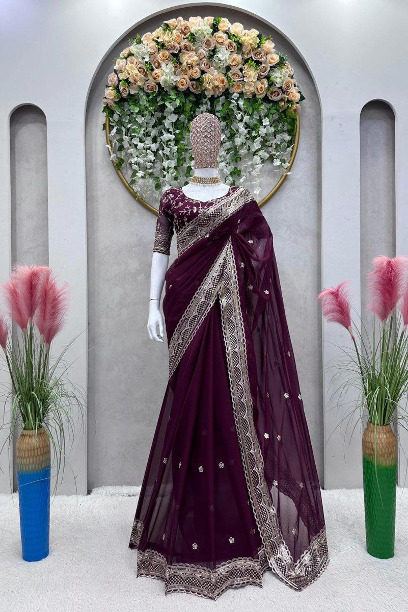 KD 474 BY SAGAR IMPEX TIBBY SILK DESIGNER SAREE WHOLESALER IN INDIA 1